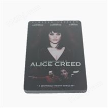 爱丽丝的失踪电影光碟包装金属盒 美国热播电影DVD铁盒生产商
