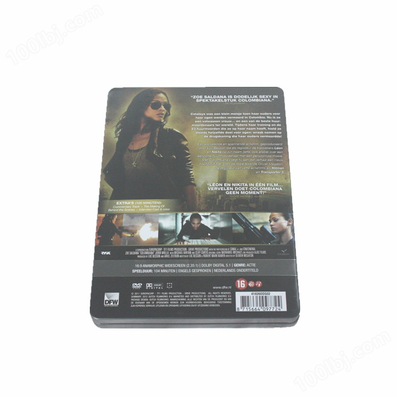 致命黑兰冒险动作电影DVD包装铁皮定制 电影光碟包装金属盒工厂
